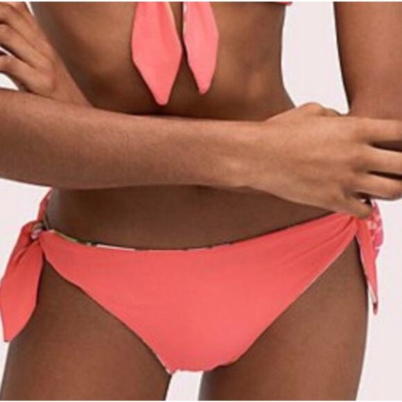 NWT Kate Spade Reversible Pink and Floral Bikini Bottom - Picture 3 of 9